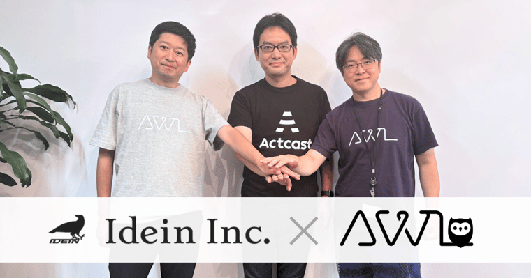 AWLとIdeinの業務提携記念写真